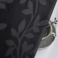 thumbnail image 2 of OVZME Darla Black Kitchen Curtains 36 Inches Long Set of 2, Jacquard Leaf Solid Sheer Curtains for Living Room Bedroom, Textured Tier Curtains for Short Windows with Rod Pocket, Each 42Wx36L Inch, 2 of 8