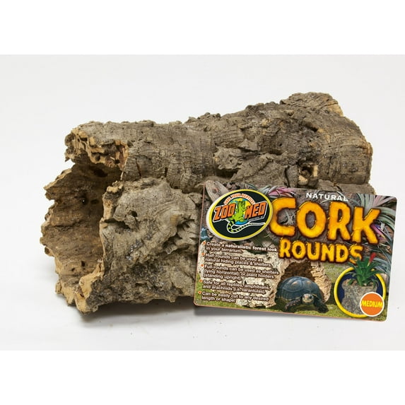 All Natural Virgin Medium Cork Round or Half-Round for Reptiles - Includes DBDPet Pro-Tip Guide - Create a Forest in Your Terrarium