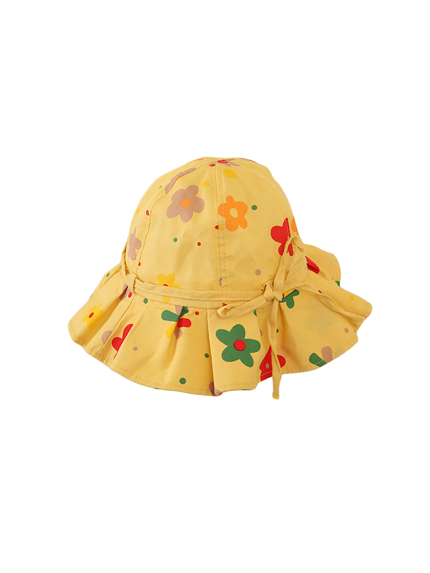 Newborn Baby Girl Summer Sun Hat Bowknot Princess Bonnet Flower Beach Bucket Cap