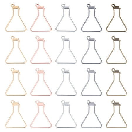 

Etereauty Resin Pendants Frame Bezel Uv Bezels Open Charmskit Bottle Drift Pendant Kit Pendant Backlight Alloy Blanks Starter