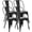 Black, variant on BORGEBY Metal Dining Chairs Set of 4 Stackable Tolix Side Chairs with Backrest & Non-Slip Feet for Kitchen & Restaurant Use 330 lbs（Grey）