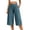 Blue, variant on Ltctricy Capri Pants for Women Elastic Waisted Wide Leg Pants Loose Fit Casual Pants with Pockets Beach Vacation Clothes(White,X-Large)