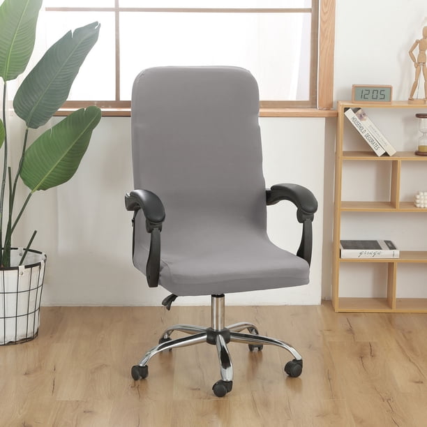 Funda de silla Lisbinx de color liso, cepillada, de alta elasticidad, suave y cómoda, resistente a la suciedad y al agua, ideal para sillas de comedor.