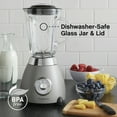 thumbnail image 6 of West Bend Retro-Style 2-Speed Blender with Pulse Function and BPA-Free Glass Jar, 48oz. Capacity, in Gray (BLWBRTGR13), 6 of 12