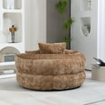 thumbnail image 7 of Giant Bean Bag Chair for Adults, Oversized Chenille Lounge Sofa with 3 Pillows and Wrap-Around Backrest, Coffee-Colored Single Seater for Living Room & Gaming, 7 of 7