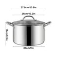 thumbnail image 2 of Jubipavy Pot And Pan Cookware Stainless Steel Thickened Soup Pot Large Capacity Double Ear Raised Soup Pot Kitchen Pots, 2 of 6