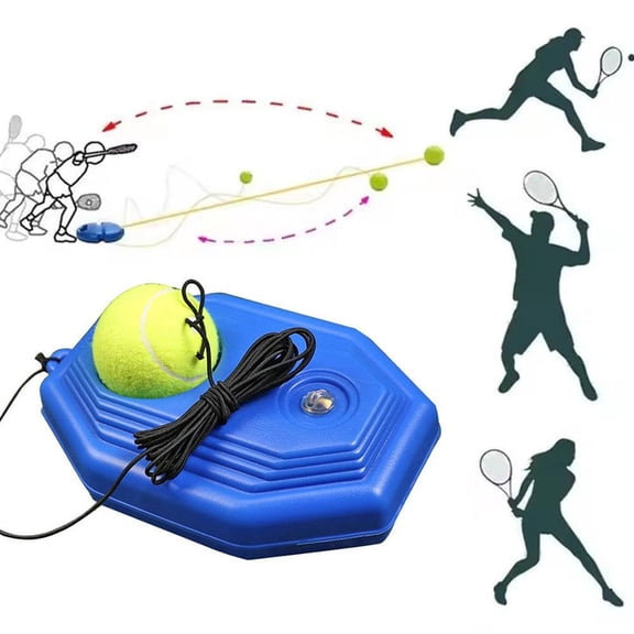 Tennis Trainer Rebound Ball with String Balls, Portable Self-Practice Training Tool for Beginners, Solo Tennis Rebounder with Anti-Twist Design