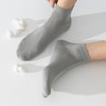 thumbnail image 4 of Voska Men's Mesh Ankle Socks Thin Seamless Breathable Moisture Wicking Lightweight Daily Sports Casual Socks Gray One Size, 4 of 7