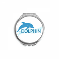thumbnail image 1 of Blue Ocean Docile Dolphin Illustrate Hand Compact Mirror Round Portable Pocket Glass, 1 of 3