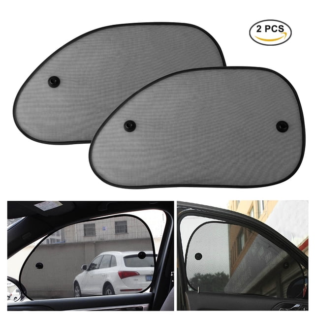 Parasol Negro Para Coche, Parasol Para Ventana Lateral, Cubierta De Malla, Visera, Pantalla, Protección Solar Uv,2 Uds Vogacara VI009680-00