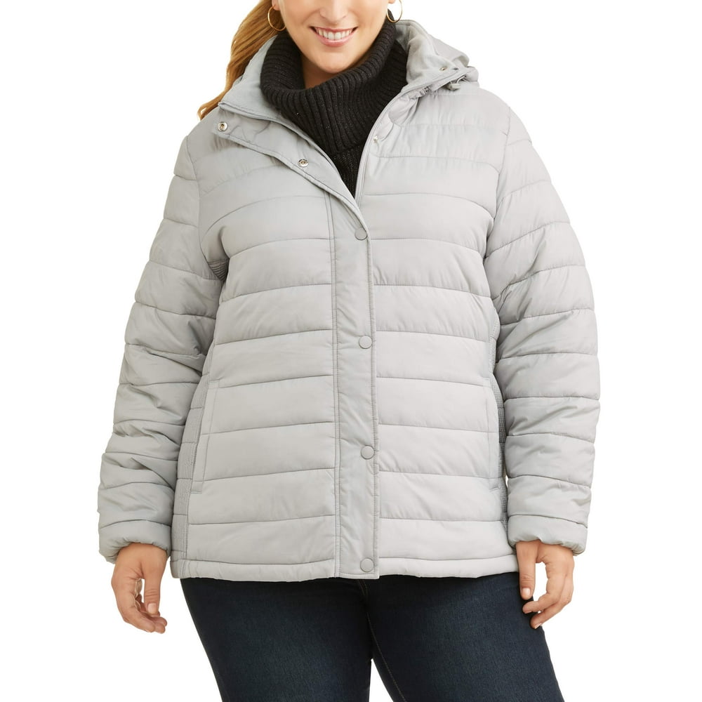 Time and Tru Time and Tru Women's PlusSize Hooded Puffer Jacket