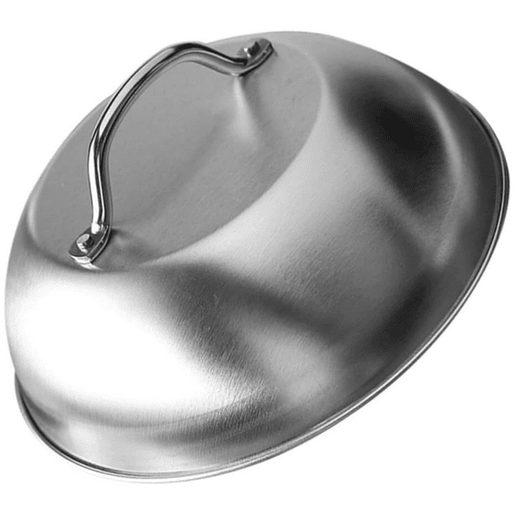1Pack Stainless Steel Griddle Dome,Cheese Melting Dome,Basting and Steaming Cover,Portable BBQ Dome,Washable Metal Pot Lid,for Home Restaurant Kitchen Use 8.8Inch