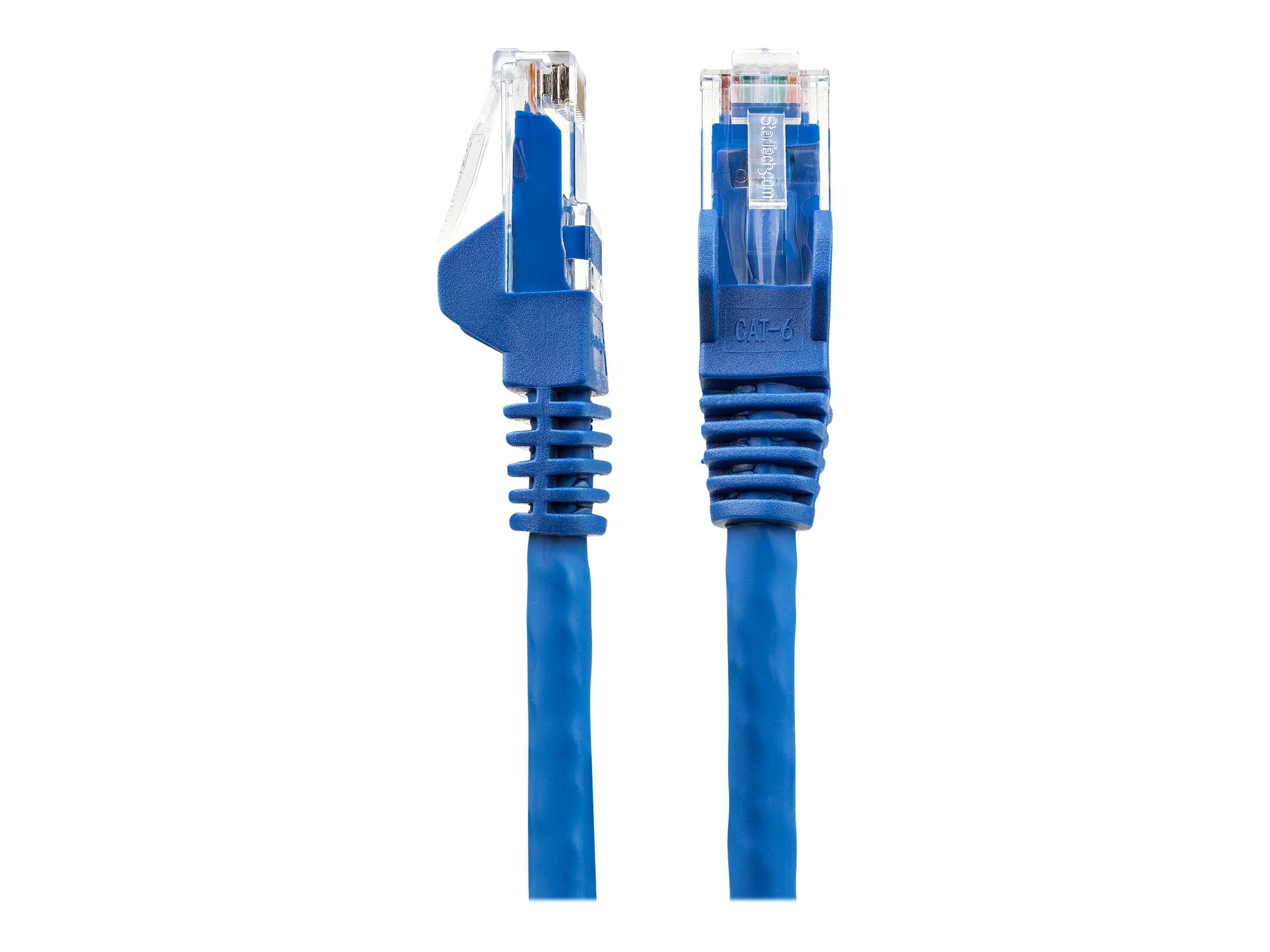 StarTech 35ft (10.7m) CAT6 Ethernet Cable - LSZH (Low Smoke Zero Halogen) - 10 Gigabit 250Mhz 100W PoE RJ45 UTP Network Patch Cord Snagless w/Strain Relief - Blue CAT 6 ETL Verified (N6LPATCH35BL)