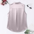 thumbnail image 4 of WERYOUNG Women's Blouses Sleeveless Summer Button Down Collared Shirts For Business Casual Wear Lightweight Breathable Blouse Soft Top XXL, 4 of 5