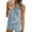Clear Blue, variant on Ekouaer Pajamas Tank Top and Shorts Lounge Sets Waffle Knit V Neck Pj Short Sets Casual Outfits for Women