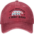 thumbnail image 1 of Ne Pas Gâcher avec Chapeau de Chicago Drapeau de la Ville Casquette Rétro Chicago Forte, 1 of 6