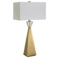 thumbnail image 3 of Uttermost Arete Contemporary Iron Metal and Fabric Table Lamp in Brass/White, 3 of 7