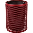 thumbnail image 3 of Global Industrial Outdoor Diamond Steel Trash Can With Dome Lid, 36 Gallon, Red, Unassembled, 3 of 7