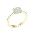 thumbnail image 2 of Imperial 3/8 Ct TDW Princess Diamond Double Halo Engagement Ring in 10K Yellow Gold (H-I, I2), 2 of 4