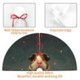 thumbnail image 4 of Sikiie Lotus Leaf Starry Sky Guinea Pig 30-48 inches {designName} Print Christmas Tree Skirt Snowman Xmas Tree Skirt with Edge Christmas Decorations for Holiday Party48", 4 of 7