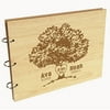 Darling Souvenir Personalized Engraved Laser Cut Wedding Guest Book Wooden Cover Sign-in Book Registry Guestbook Scrapbook-HZ