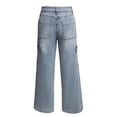 thumbnail image 5 of Womens High Waisted Multi-Pocket Fashion Utility Jeans Cargo Straight Leg Denim Pants Casual Versatile Trousers Streetwear Cargo Pants, 5 of 6