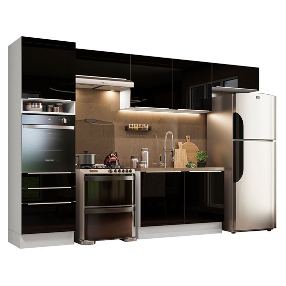 Cocina Integral Completa Modular Madesa Lux 340cm BN 01