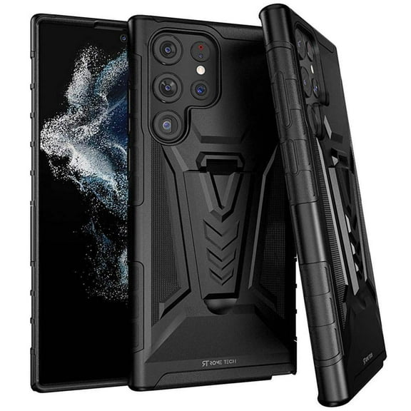 Rome Tech Belt Clip Holster for Samsung Galaxy S22 Ultra - Black