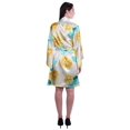 thumbnail image 4 of Moomaya Printed Womens Kimono Sleeve Robes Satin Silk Getting Ready Bridal Robe Coverup, 4 of 7