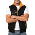 thumbnail image 7 of Ahabrexf Men's Sleeveless Casual Vest, Full Zip Stand Collar Printed Lightweight Polyester Outerwear with Zipper Pockets for Spring Autumn Daily Wear, 7 of 7