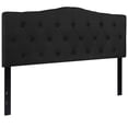 thumbnail image 1 of Cambridge Tufted Upholstered Queen Size Headboard in Black Fabric, 1 of 9