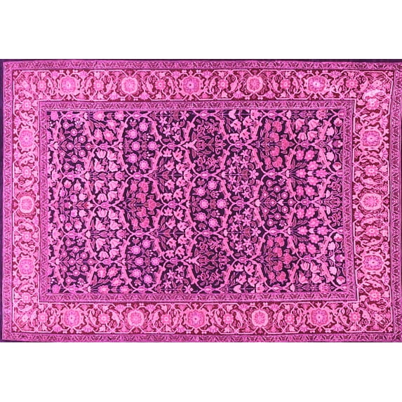 Ahgly Company Indoor Rectangle Persian Pink Traditional Area Rugs, 8' x 10'