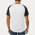 thumbnail image 5 of Mlzmgr Mens Tee Shirts Crew Neck Short Sleeve Casual Shirts with Pocket Color Blocked Summer Trendy Mens Top, 5 of 8
