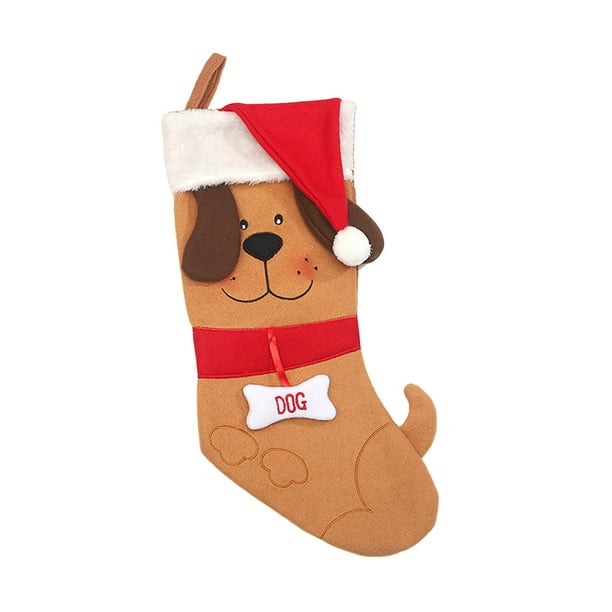 Medias navideñas Medias navideñas Adornos navideños de granja Medias colgantes Caqui