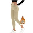 thumbnail image 4 of Delayuji Women's Fleece Lined Legging Winter Warm Soft Skin Friendly Comfort High Waisted With Side Pocket, 4 of 4
