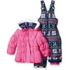 Pink Platinum Baby Girls 12-24 Months Snowflake Snowsuit (Pink 12 Months)