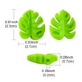 thumbnail image 3 of Monstera Leaf Food Grade Eco-Friendly Silicone Focal Beads Chewing Beads For Teethers DIY Nursing Necklaces Making Lawn Green 23x21x7mm Hole: 2mm, 3 of 5