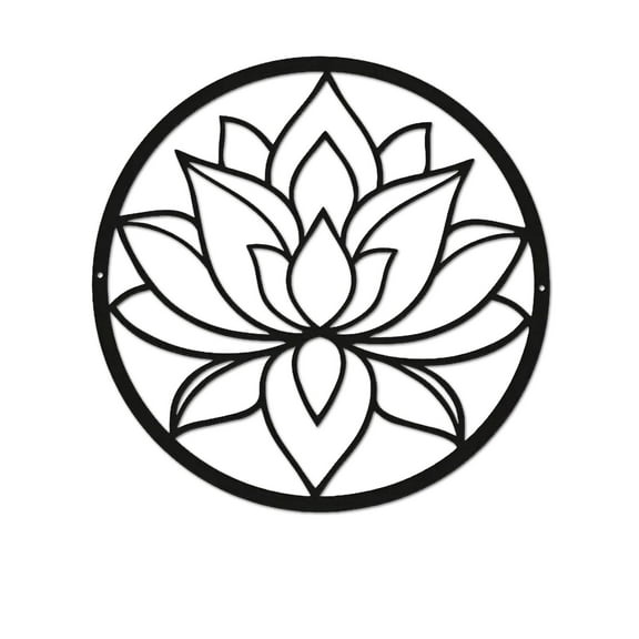 1pc Metal Art Lotus Shape Wall Hanging Decor Indoor Fashion home background Decor Dining Room Wall Hanging Livingroom bedroom decora