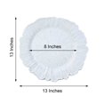 thumbnail image 3 of 24 White 13" Acrylic Wooden Textured Round Reef Acrylic Charger Plate, 3 of 5