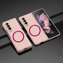 Magnetic Phone Case for Samsung Galaxy Z Fold 4 Compatible with Magsafe, Military-Grade Shockproof Protective Case Cover with Built-in Magnet Circle for Samsung Galaxy Z Fold 4, Pink