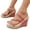 Red, variant on Women's Rhinestone Embellished Wedge Sandals Lightweight Open Toe Espadrille Platform Slides for Summer Beach Red Size 9