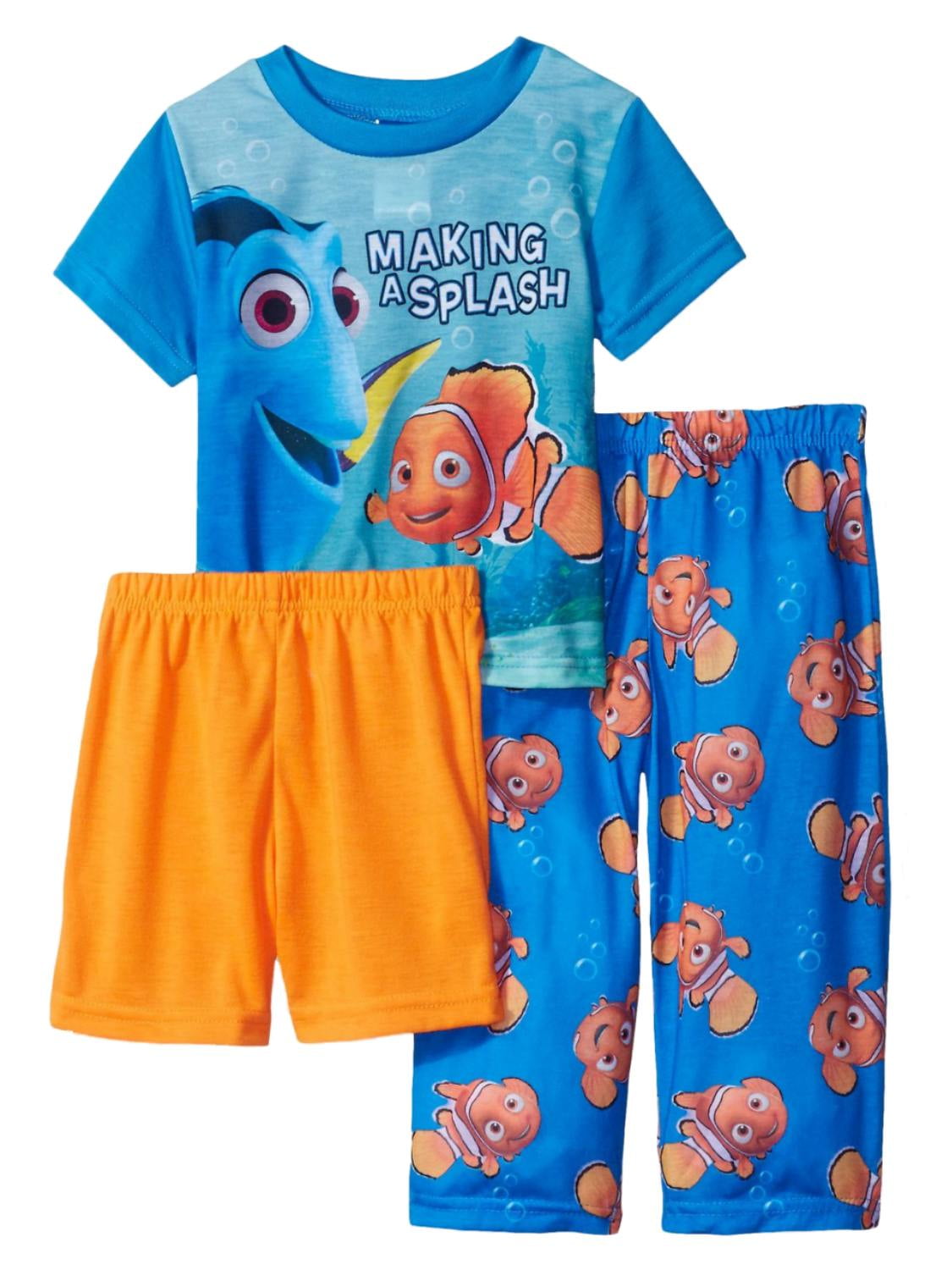 Disney Disney Pixar Toddler Boys Blue & Orange Finding Nemo 3Piece
