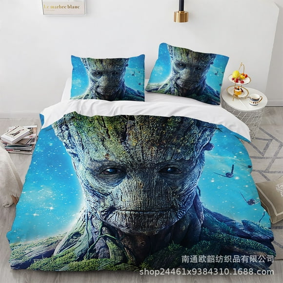 Guardians Of The Galaxy Bedding Quilt Cover, Three-Piece Set, Soft Microfiber, 3D Printed Duvet Cover-Youyoupin