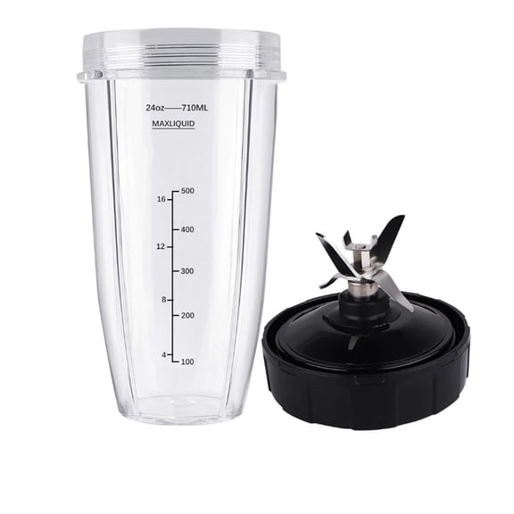 Replacement 7 Fins Extractor Blade & 24Oz Cup for Nutri Ninja Auto IQ, Blender Parts Fits BN801, SS101, BL480-30, BL641