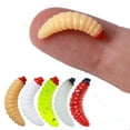 thumbnail image 4 of CSChome Leurre de Pêche Aquatique Ensemble d'Appâts Souples 50 Pcs Forme de Ver de Farine Simulée, 4 of 7