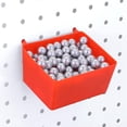 thumbnail image 3 of 8 Pieces Pegboard Bins Kit Pegboard Parts Storage Pegboard Accessories Workbench Bins for Organizing Hardware,8 x Pegboard Bins,Red, 3 of 6