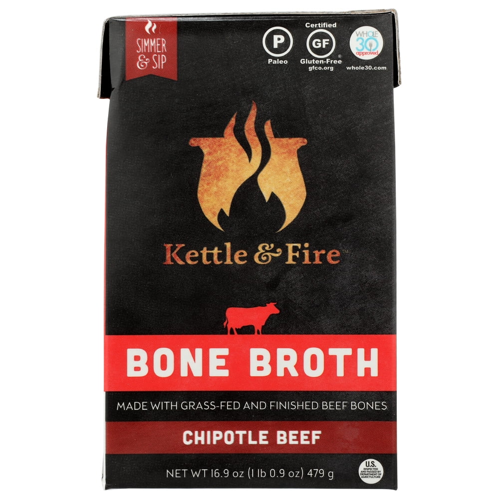 Kettle & Fire Chipotle Beef Bone Broth, 16.9 oz