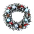 thumbnail image 3 of Artificial Christmas Wreath Decorations Housewarming Outside Holiday Garland for Blue, 3 of 9