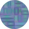 thumbnail image 1 of Ahgly Company Indoor Round Patterned Sapphire Blue Novelty Area Rugs, 7' Round, 1 of 6