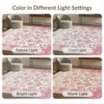 thumbnail image 7 of ODIKA Pink Motif Distressed Vintage Damask Trellis Samll Throw Variegated for Playroom, Bedroom, Reading Nook, Pet Friendly & Kids Safe Play, 7 of 7